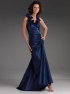 Cameron Blake By Mon Cheri - 110607 Long Dress In Sapphire