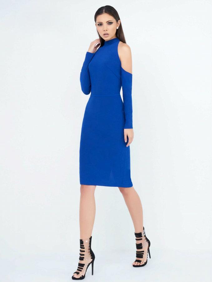 Ieena For Mac Duggal - 25026 High Neck Dress In Royal