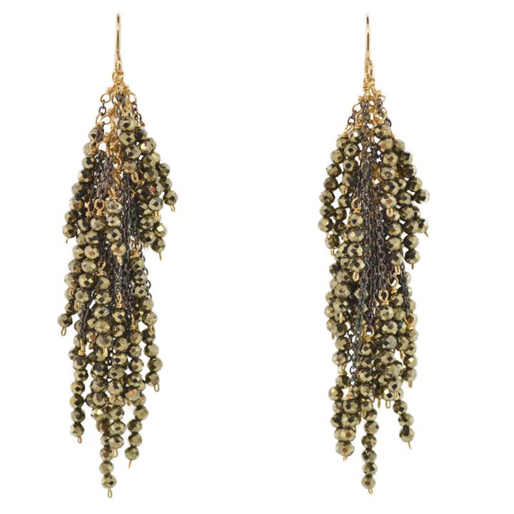 Mabel Chong - Pyrite Firecracker Earring