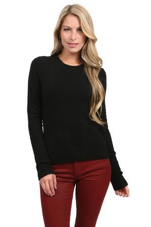 Inhabit Cashmere Crew Neck Sweater In Black