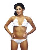 Nicolita Swimwear - Rumba Ruffles White Triangle Top Bikini