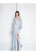Terani Couture - 1811m6568 Embellished Long Sleeve Sheath Dress