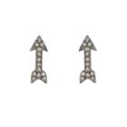 Ashley Schenkein Jewelry - Brooklyn Diamond Rhodium Arrow Earrings