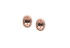 Tresor Collection - Morganite & Diamond Studs Earring In 18kt Yellow Gold