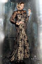 Alyce Paris Black Label - 5564 Dress In Black Nude