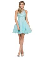 Dancing Queen - 2076 Jewel Lace Appliqued Dress