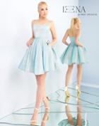 Ieena Duggal - 25982i Fitted Scoop A-line Cocktail Dress