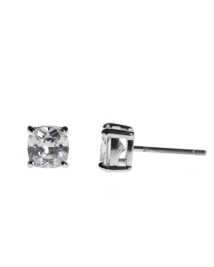 Cz By Kenneth Jay Lane - 3 Cttw Cushion Cz Studs