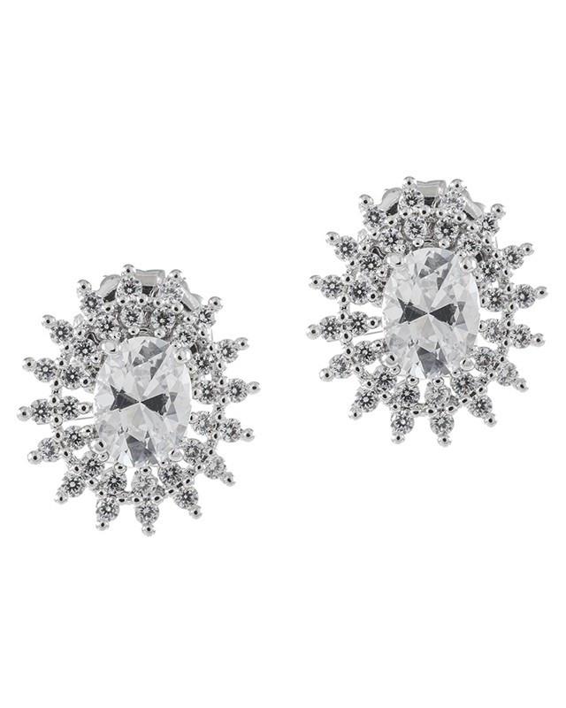 Cz By Kenneth Jay Lane - Oval Spiked Earrings