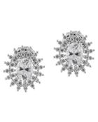 Cz By Kenneth Jay Lane - Oval Spiked Earrings