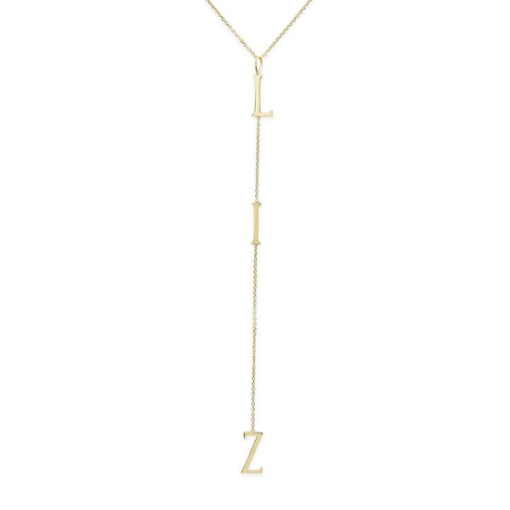Elizabeth Buenaventura - Initial Lariat Necklace