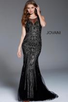 Jovani - 57995 Beaded Sleeveless Fitted Evening Dress