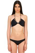 Caffe Swimwear - Halter Top/runching Bottom In Black