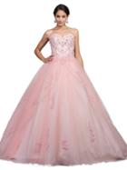 Dancing Queen - Strapless Beaded Fitted Ballgown