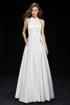 Angela And Alison - 81149 High Halter Neckline A-line Gown