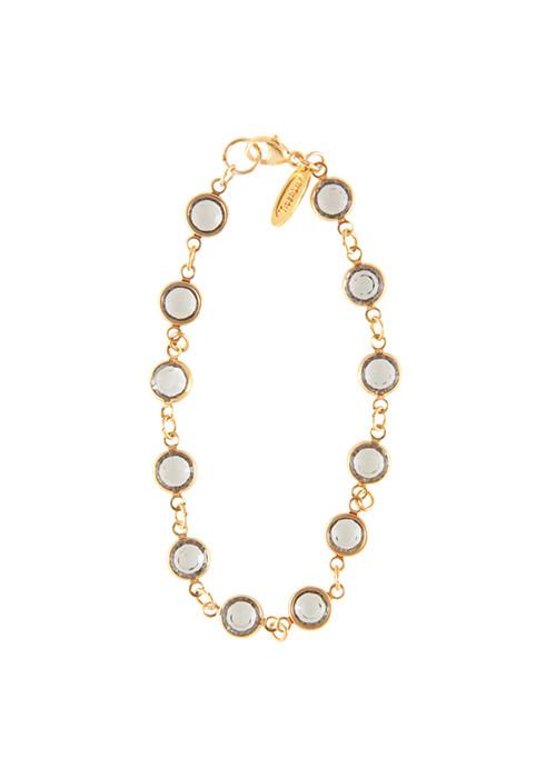 Heather Gardner - Single Large Crystal Bracelet Silver / Clear