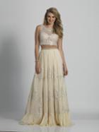 Dave & Johnny - A6413 Two-piece Sleeveless A-line Gown