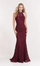 Alyce Paris - 6879 Beaded High Halter Neck Trumpet Lace Gown