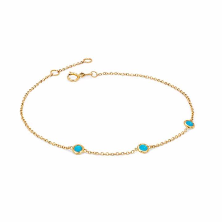 Logan Hollowell - 3 Turquoise Orbit Bezel Bracelet