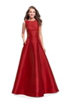 La Femme - 25425 Strappy Fitted Jewel Ballgown