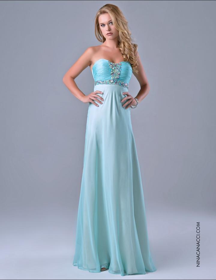 Nina Canacci - 1070 Dress In Aqua