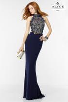 Alyce Paris - Long Prom Dress With Lace Bodice 6529