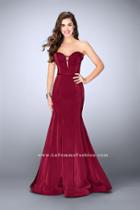 La Femme - Deep Sweetheart Mermaid Jersey Prom Dress 23227
