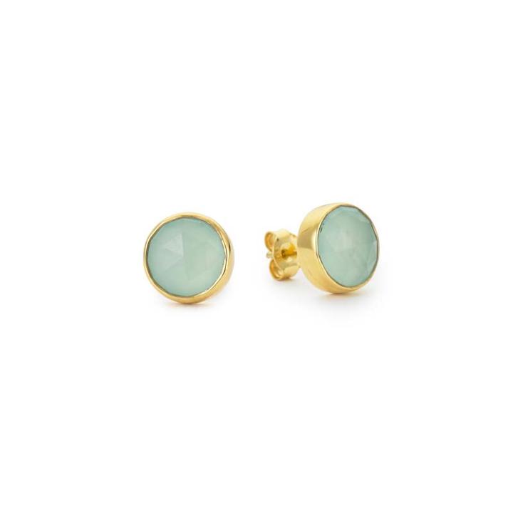 Margaret Elizabeth - Mini Studs Aqua Chalcedony