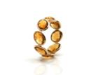 Tresor Collection - Citrine Oval Stackable Ring Bands In 18k Yellow Gold