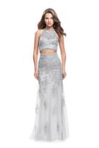 La Femme Gigi - 26294 Two-piece Beaded Lace Sheath Gown