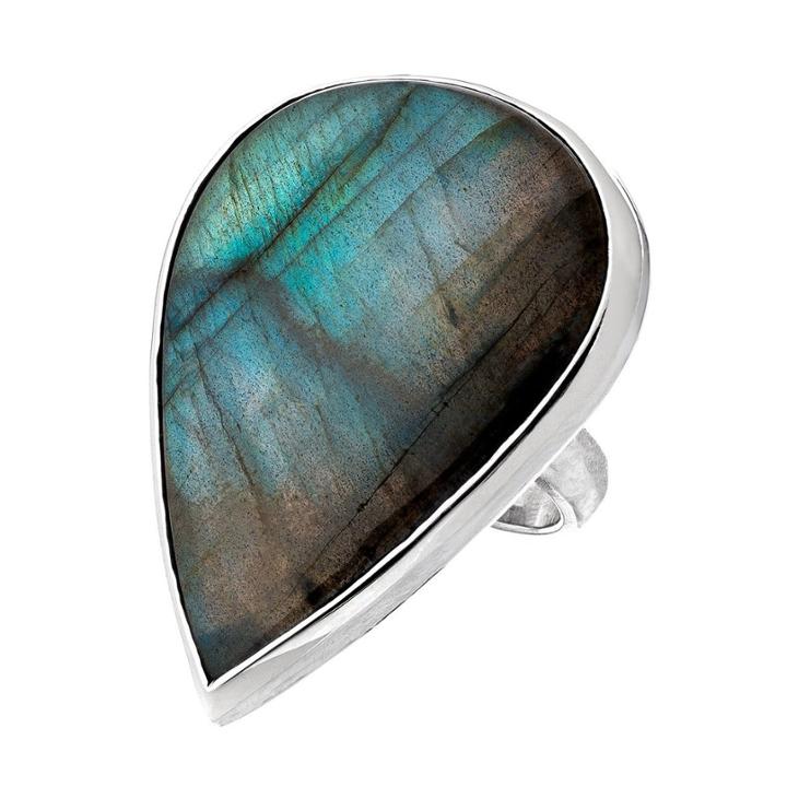 Heather Hawkins - Good Girls Revolt Ring In Labradorite Lotus/wg