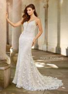 Martin Thornburg For Mon Cheri - 118280 Beaded Lace Plunging Wedding Gown