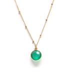 Rachael Ryen - Green Onyx Satellite Chain Petite Gemstone Pendant