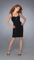 La Femme - Sexy Ruched Sweetheart Neck Sheath Dress 13522