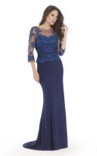 Morrell Maxie - 15723 Lace Illusion Bateau Sheath Dress