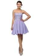 Dancing Queen - Ornate Lace Corset A-line Cocktail Dress 9466