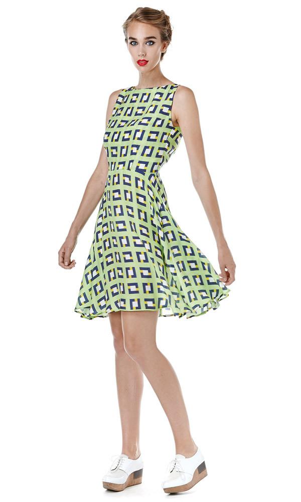 Doo-wop Silk Dress