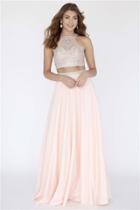 Jolene Collection - 18300 Two Piece Beaded Halter A-line Dress