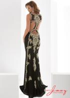 Jasz Couture - 5600 Dress In Black And Gold