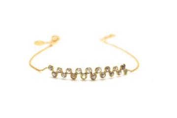 Tresor Collection - Rose Cut Raw Diamond Bracelet In 18k Yellow Gold Default Title