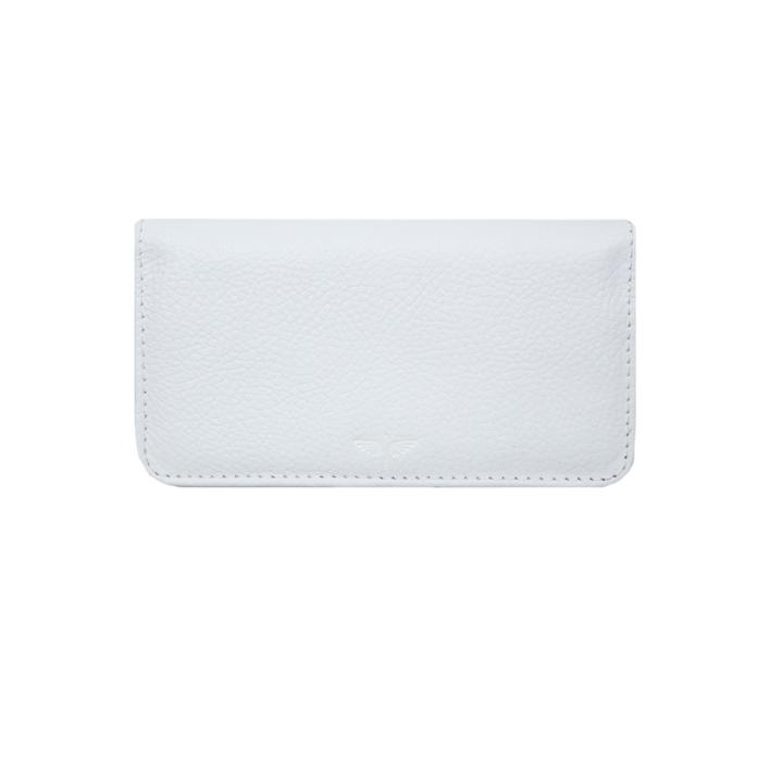 Clhei - Wallet In Pure White & Ecru Interior