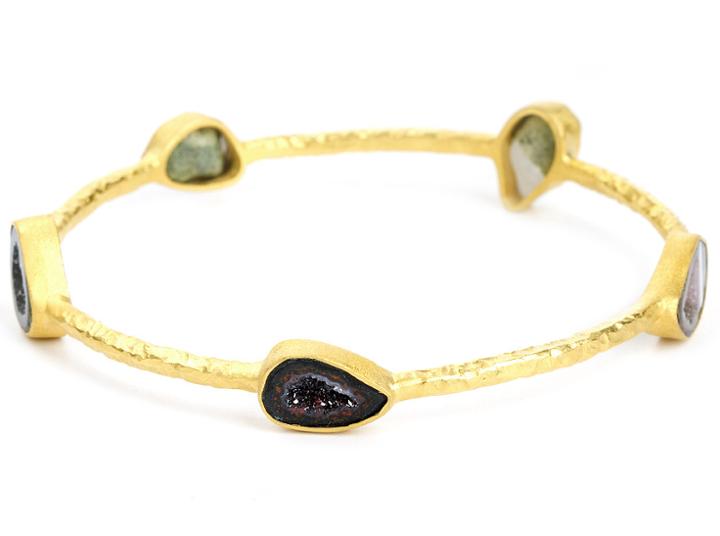 Nina Nguyen Jewelry - Pallas 5 Geode Vermeil Bangle