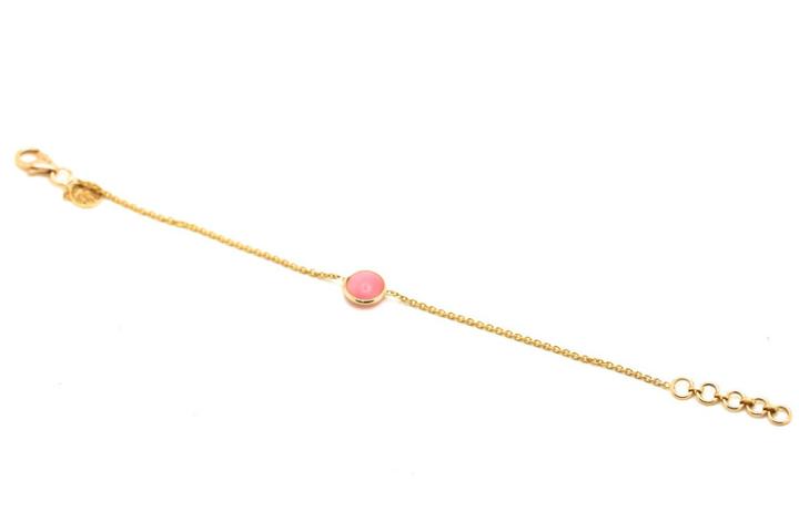Tresor Collection - Pink Opal Single Stone Bracelet In 18k Yg
