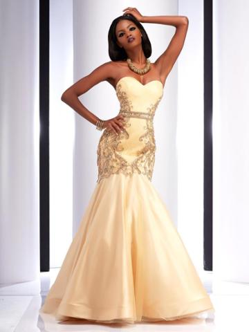 Clarisse - 2851 Bejeweled Mermaid Dress