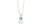 Tresor Collection - 18k Yellow Gold Necklace With London Blue Topaz & Sky Blue Topaz