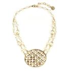 Ben-amun - Lattice Pearls Oval Necklace