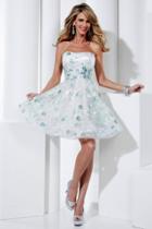 Tiffany Homecoming - 27833 Floral Semi-sweetheart A-line Dress