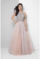 Terani Couture - Sequin Embellished Halter Prom Dress 1611p1238a