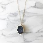 Margaret Elizabeth - Dark Agate Druzy Pendant