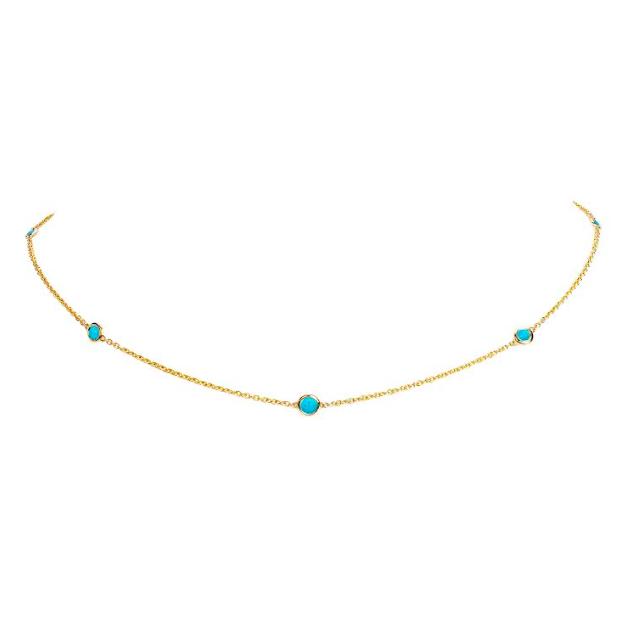 Logan Hollowell - 5 Or 7 Turquoise Orbit Bezel Choker